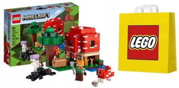 LEGO klocki Minecraft Dom w grzybie / 21179 + torba prezentowa