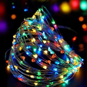 LAMPKI DRUCIKI 30 LED NA BATERIE multikolor