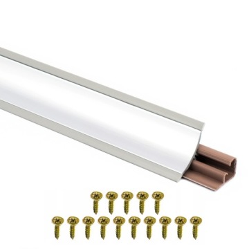 LISTWA Przyblatowa PCV 23mm ALUMINIUM 3m