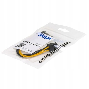 Adapter z kablem SATA - PCI-E 6 pin 15cm AKYGA