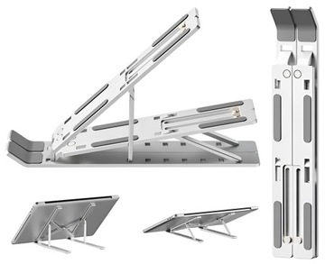 ALUMINIOWA REGULOWANA SKŁADANA PODSTAWKA POD LAPTOPA TABLET STOJAK 10-15.6