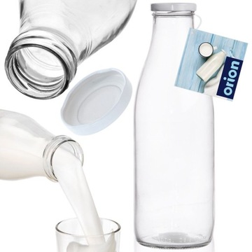 Стеклянная бутылка для молока 1 л.