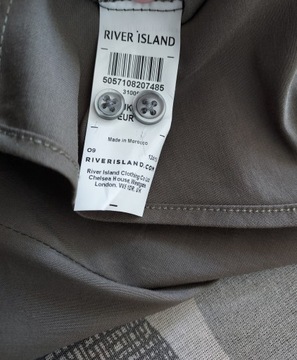 RIVER ISLAND koszula krótki rękaw khaki L 43
