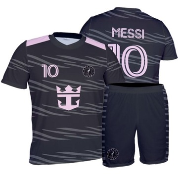 MESSI Inter Miami STRÓJ PIŁKARSKI Komplet KIBICA KOSZULKA + SPODENKI 134
