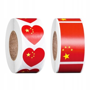 6 Rolls Chiński Flag Naklejki Festiwal Prezent Ety