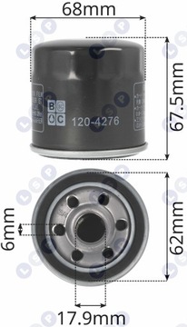 Loncin Stiga Estate Oil Filter двигатели 1p88f 1p92f 2p77f 2p80f 2p82 короткие