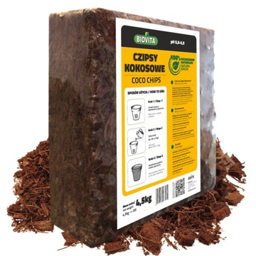 КОКОСОВЫЕ ЧИПСЫ Кокосовые чипсы РАСШИРЯЮТ И АЭРИРУЮТ ЗЕМЛЮ 4,5 кг куб.