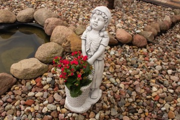 Декорации из бетонных фигур Украшение цветочного горшка для девочки