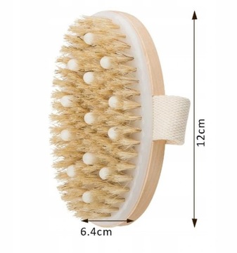 ЩЕТКА ДЛЯ СУХОГО МАССАЖА ТЕЛА НАТУРАЛЬНАЯ АГАВА