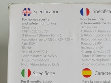 КАМЕРА ISMARTALARM ISC3 ICAMERA ДЕРЖАТЬ ДЕНЬ НОЧЬ