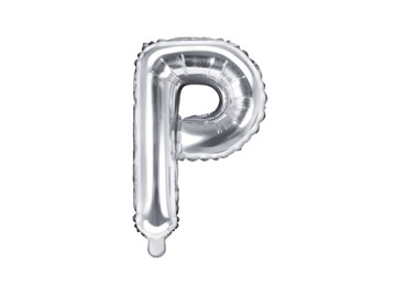 Balon Foliowy Literka P Litera Srebrna 35 cm