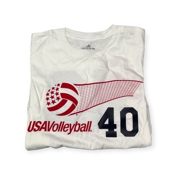 Мужская белая футболка ADIDAS VOLLEYBALL USA S 40