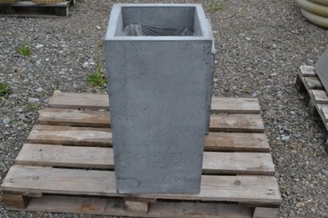 Donica betonowa 35x35x70cm Szara