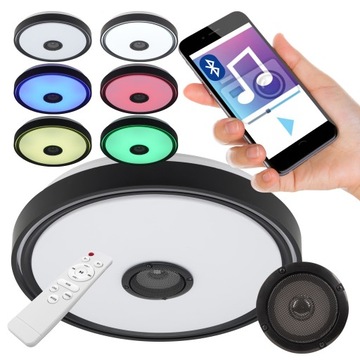 Plafon LED lampa GŁOŚNIK BLUETOOTH RGB 48W 40cm