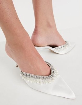 ЖЕНСКИЕ СВАДЕБНЫЕ ТУФЛИ С УКРАШЕНИЯМИ, Слипоны 41 1 DIL