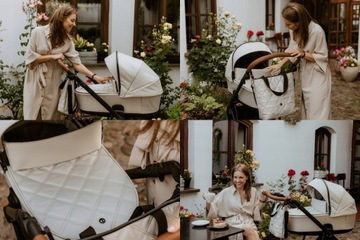 Коляска ROAN 2в1 IVI + адаптеры CLOUD GREY