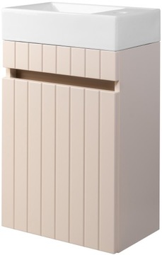 MIGDAŁOWA Szafka Łazienkowa z Umywalką 40 cm Wisząca FREZOWANY Front MDF