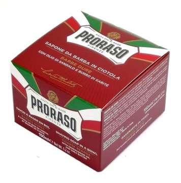 PRORASO mydło do golenia Tradycyjne mydło do golenia Twardy zarost