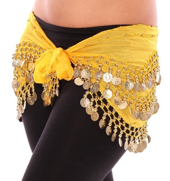 шарф для танца живота танец живота танец живота племенные монеты из желтого золота