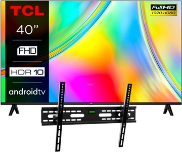 TCL 40S5400 LED-телевизор 40 дюймов с Wi-Fi Smart Full HD, черный + регулируемый кронштейн