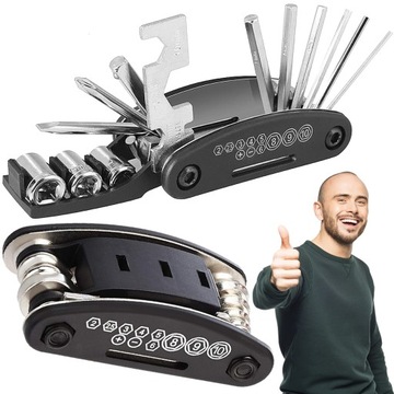 MULTITOOL Многофункциональный инструмент 16 в 1 ВЕЛОСИПЕДНЫЕ КЛЮЧИ УНИВЕРСАЛЬНЫЕ ИНБУСЫ