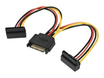 GEMBIRD CC-SATAM2F-02 Кабель питания Gembird SATA M -> SATA F x2, угловой