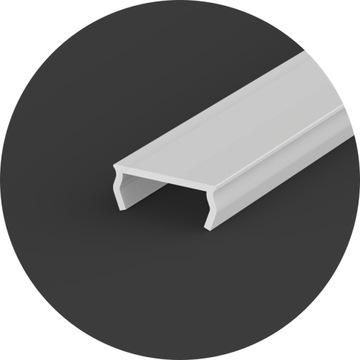 Zestaw profil led do zagipsowania g-k głęboki + klosz 2m