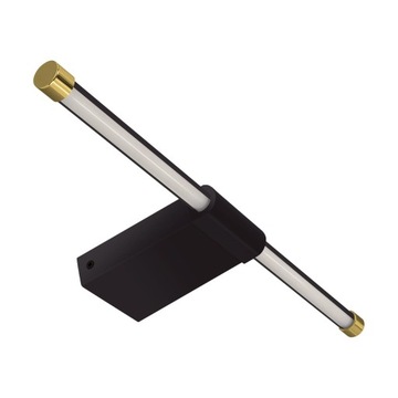 Kinkiet LED łazienkowy IP44 9W czarny 39,5cm 1140lm 4100K PASO Ideus 4113