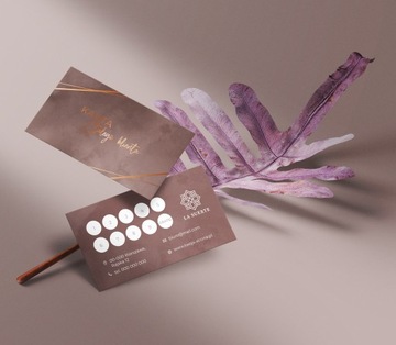 Дисконтные карты лояльности, медная фольга позолоченная, 250 шт + дизайн