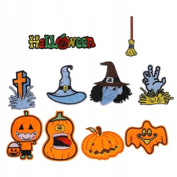 10 sztuk Halloween żelazko na plastry dyni