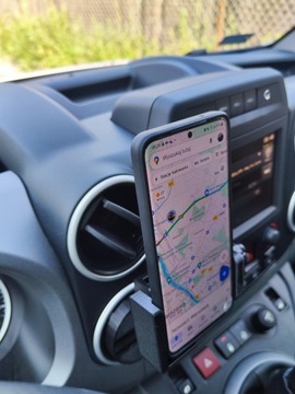 Держатель для телефона Peugeot PARTNER и Citroen BERLINGO, Черный Глянец