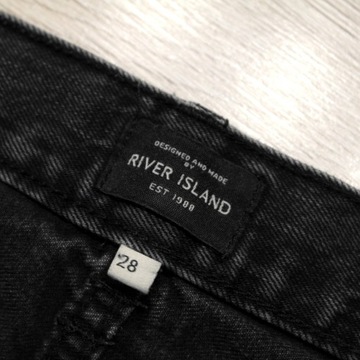 RIVER ISLAND _ IDEALNE KRÓTKIE SPODENKI Z LOGO _ S/M