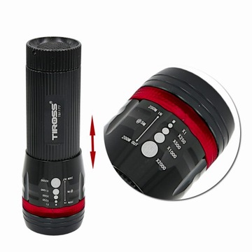 1Вт ZOOM Металлический фонарик TS-1177