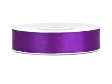 WSTĄŻKA SATYNOWA 12mm 25mb PURPUROWA