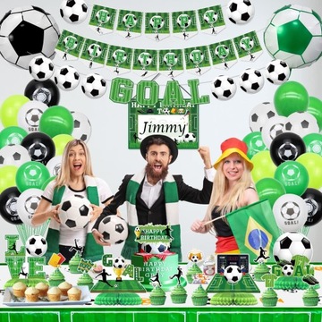 Набор на день рождения, украшения, воздушные шары, гирлянда на день рождения футболиста