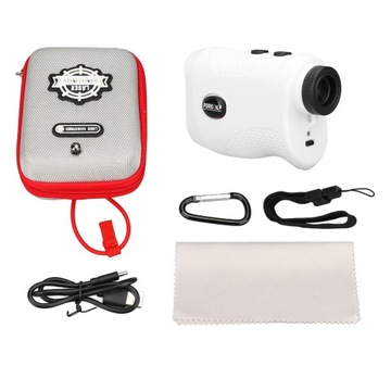 ДАЛЬНОМЕР ДЛЯ ГОЛЬФА ЛАЗЕРНЫЙ ИЗМЕРИТЕЛЬ РАССТОЯНИЯ ТЕЛЕСКОП 1100М БЕЛЫЙ USB