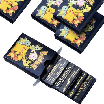 КОЛЛЕКЦИОННЫЕ ИГРОВЫЕ КАРТЫ POKEMON СПЕЦИАЛЬНЫЕ ЧЕРНЫЕ СЕРЕБРЯНЫЕ 60 КАРТ 2в1