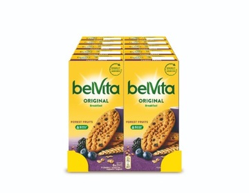 Ciastka kruche zbożowe BelVita owoce leśne 300g x 10 na śniadanie do biura