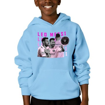BLUZA dla DZIECI z Ciepłym Kapturem LEO MESSI Piłkarskie Wzory MiX - 164 cm