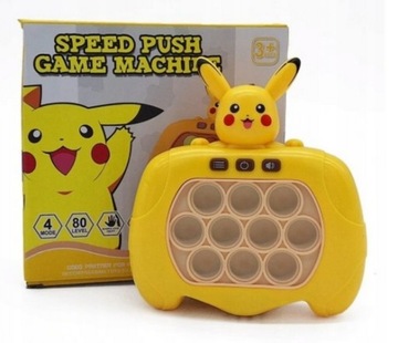 KONSOLA POP IT PIKACHU POKEMON GRA ELEKTRONICZNA ANTYSTRESOWA