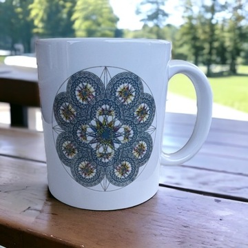 KUBEK Z WŁASNYM NADRUKIEM NAPISEM SYMBOLEM KATHARA ASHAYANA DEANE EC KA SHA