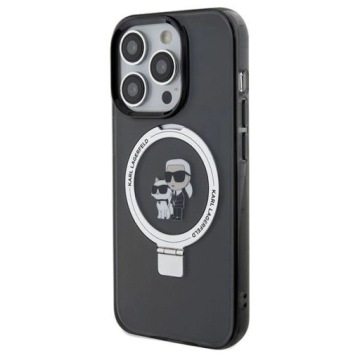 Чехол Karl Lagerfeld для iPhone 14 Pro Max, черный чехол с подставкой Ring Stand Mag