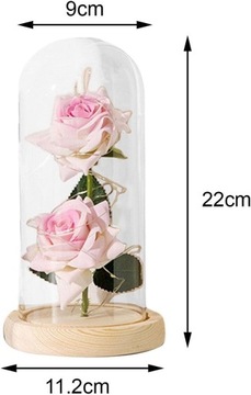 ВЕЧНАЯ РОЗА В СТЕКЛЕ, ПОДСВЕТКА СВЕТОДИОДНАЯ, ИДЕАЛЬНО ПОДАРОК ​​МАМЕ, ДЕНЬ МАТЕРИ