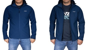 Kurtka HI-TEC granatowa softshell z kaptur NETI L