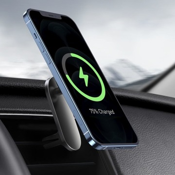 Держатель автомобильного зарядного устройства с MagSafe для iPhone 13, 14, 15, решетка USB-C, стекло