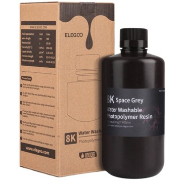 Żywica UV Elegoo Water Washable 8K Space Grey 1kg 1l do Drukarki 3D