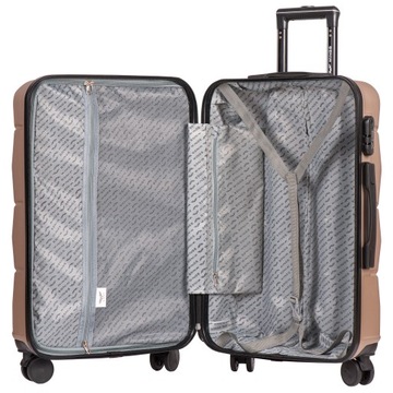 ЧЕМОДАН WINGS BLACK 35L 148 ЧЕРНЫЙ ПАВЛИН, 4 КОЛЕСА ABS+