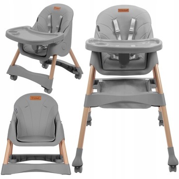 Krzesełko do karmienia Kidwell Karimi grey