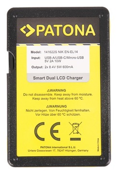 Ładowarka PATONA DUAL LED USB EN-EL14 do Nikon