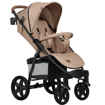 LIONELO wózek spacerowy do 22 kg ANNET MOSKITIERA OCIEPLACZ Beige Sand